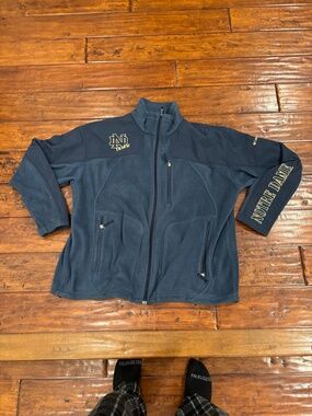 Columbia Notre Dame Irish Fleece Jacket Men’s XXL Blue Full Zip
